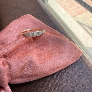 Mejuri Pave Diamond Slim Signet